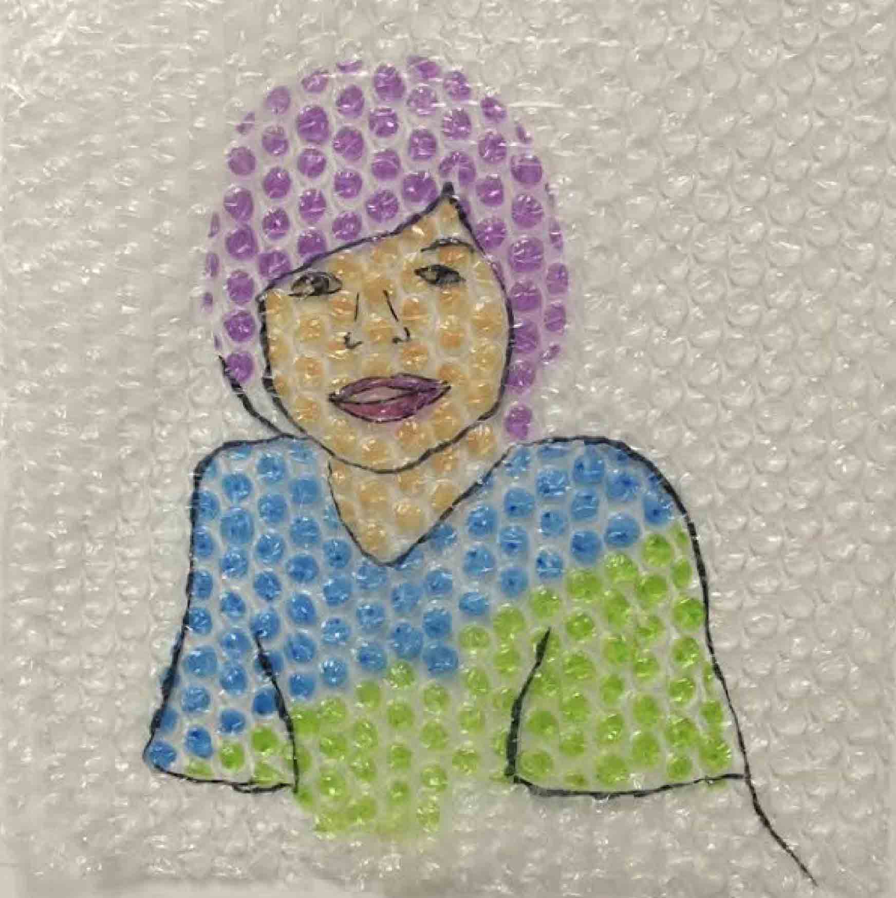 P.S. Arts Visual Arts Bubble Wrap Potrait